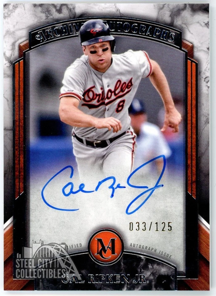 Cal Ripken Jr. 2022 Topps Museum Collection Archival Auto Card #AA-CPJ 033/125 - Image 1 of 2