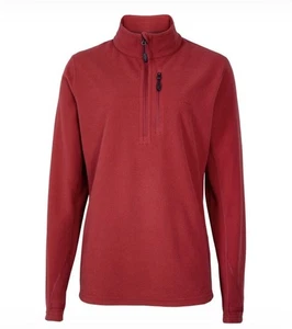 Rohan Microgrid Zip Neck Top Women’s Carissa Red Fleece Light Weight Medium - Picture 1 of 3