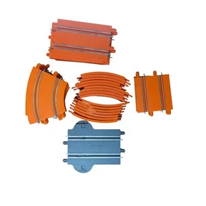 Hot Wheels Slot Car Track Pieces Lot Orange Straight Curve Loop 2016 Plastic - Picture 1 of 7