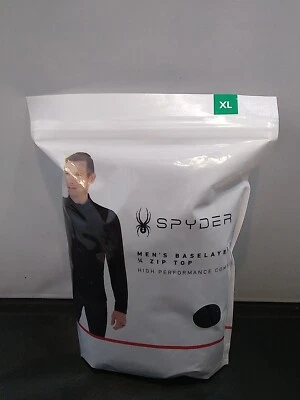 Blusa masculina Spyder 1/4 zíper alto desempenho conforto tamanho XL 🆕 - Imagem 1 de 2