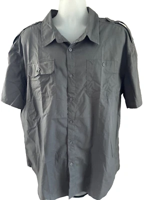 Ecko Unltd Dark Gray S/S Button Front Camp Shirt Size 3XL,XXXL - Image 1 of 3