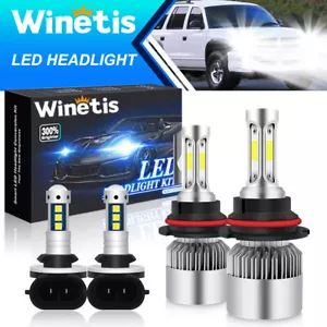 For Dodge Dakota Durango 2001-2003 -9007 LED Headlight +881 Fog Lights S2 6000K - Picture 1 of 9
