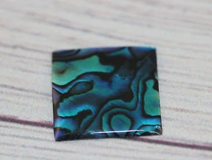 16X16MM Suelto Abulón Cabujón Cuadrado Plano Azul Verde Madreperla 4 piezas - Imagen 1 de 4