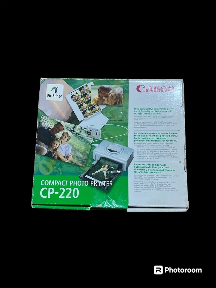 Canon Compact Photo Printer CP-220 PictBridge  Ultra Compact with paper - Image 1 of 4