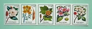 Sc # 3193-3197 ~ Se-tenant Strip of 5 ~ 32 cent Flowering Trees Issue - Picture 1 of 1