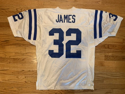 Authentic Edgerrin James Indianapolis Colts VTG sewn jersey w/ Auto 48 Puma RARE Cover