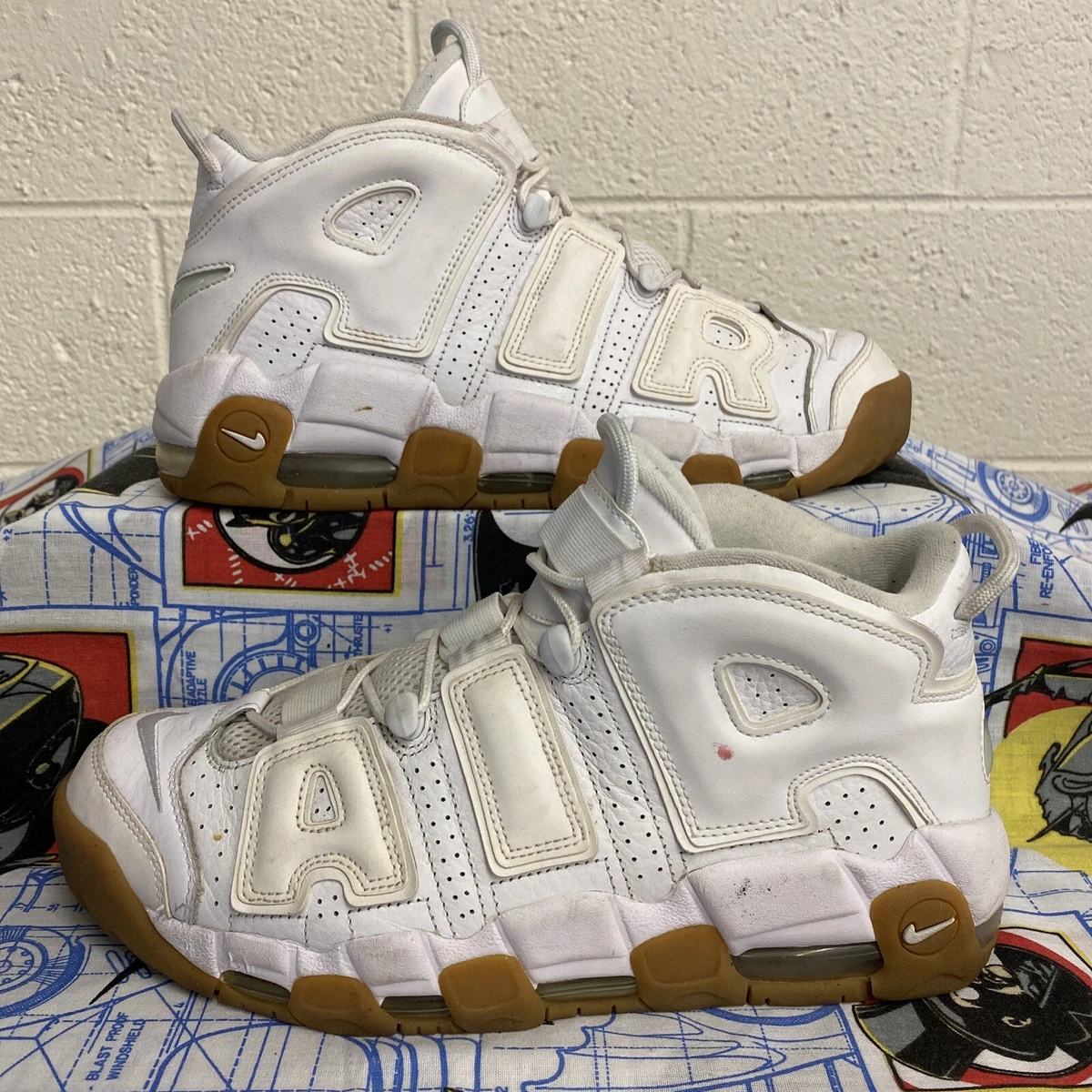 Size 10.5 - Nike Air More Uptempo white gum 2016 | eBay