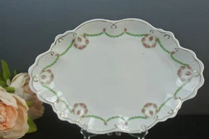 VTG MZ Wheelock Porcelain Oval Serving Dish Floral Pattern - Picture 1 of 7