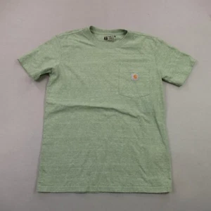 Carhartt Shirt Girls XS Crew Neck Lightweight Green Pocket 0-2 - Picture 1 of 8