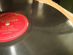 78RPM Victrola 64644 (1 sided) Mischa Elman + P Gordon - Souvenir, clean VV+V - Imagen 1 de 6