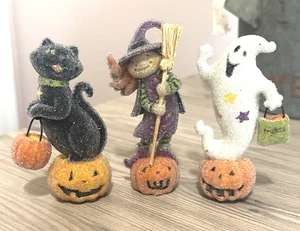 Vintage MIDWEST IMPORTERS OF CANNON FALLS Halloween Figuren Geist Katze Hexe - Bild 1 von 10