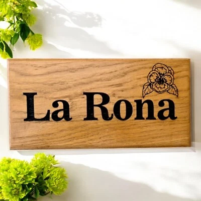 Personalised Oak house sign,Carved,Custom engraved outdoor wooden name plaque - Image 1 of 4