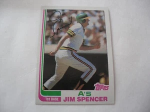 1982 Topps #729 Jim Spencer Card Oakland Athletics - Picture 1 of 2