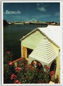Postcard Bermuda Rooftops and Cruise Ships in Hamilton Harbor - Bild 1 von 2