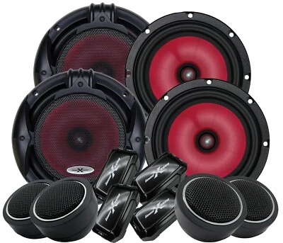 4x SoundXtreme 1000W 6.5-Inch 2Way Car Audio Component Speaker 6-1/2in 2000w set - Image 1 of 4