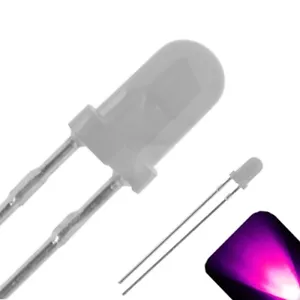 20 x 3 mm Round Top Diffused Frosted Milky Lens LED Pink Ultra Bright Lights RC - Bild 1 von 3