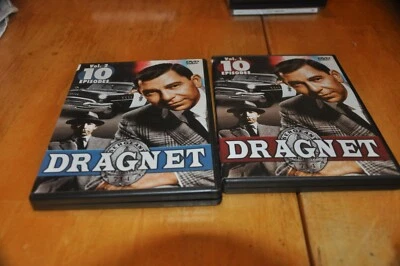 Dragnet DVD Volume 1 & 2 B&W 20 Episodes Sergeant Friday Jack Webb — 第 1/3 张图片