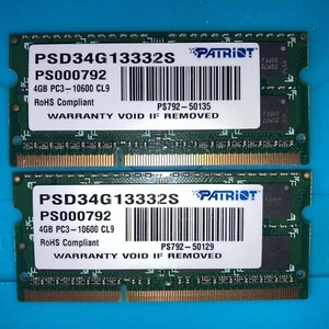 QTY 2 Patriot Memory RAM 4GB PC3-10600 1333MHx G2 Series DDR3 - Picture 1 of 2