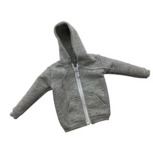 1/6 Scale Gray Zippered Hoodie Outfit For 12" HT PH Male Action Figure Body - Picture 1 of 6