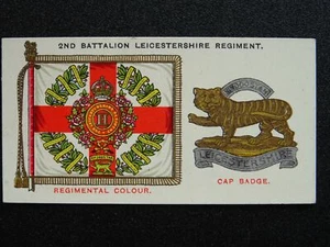 No25 2nd BATT LEICESTERSHIRE REGT Regimental Standards & Cap Badges Players 1930 - Picture 1 of 1