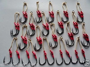 40 Assist Hooks Size 6/0 Black Nickel For Knife Vertical Jigs 10 packs -20 Pairs - Picture 1 of 2