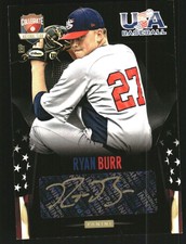 2014 USA Baseball Collegiate National Team Black Gold Signatures #3 Ryan Burr/49