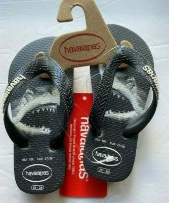 Chanclas Havaianas Niños Tiburón Auténticas Nuevas con Etiquetas 10C Foto 1 de 2