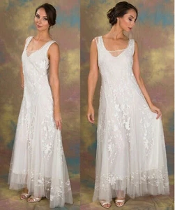 Nataya Bridal Wedding Vintage Style Dress S Enchanting Ivy Ivory Party NWT#2254 - Picture 1 of 12