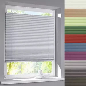 Plissee Klemmfix Verdunkelung Thermo verspannt blickdicht Easyfix ohne Bohren - Bild 1 von 14