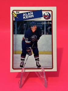 1988-89 O-Pee-Chee Alan Kerr Rookie Card #63 New York Islanders Sharp Card