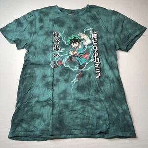 My Hero Academia Izuku Midoriya Graphic T Shirt Mens Size L Green Casual Style - Bild 1 von 12
