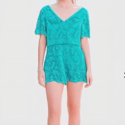 Trina Turk Faraglioni Romper Marine / Aqua - Image 1 of 4