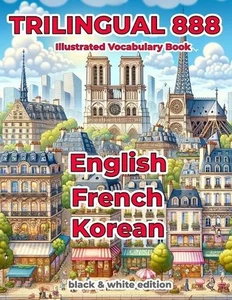 Trilingual 888 English French Korean Illustrated Vocabulary Book: Help your chil - Picture 1 of 1