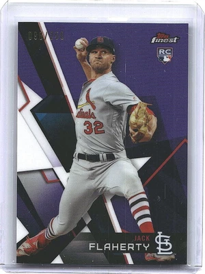 2018 Topps Finest Purple Refractor /250 Jack Flaherty #14 Rookie RC Cardinals - Image 1 of 2