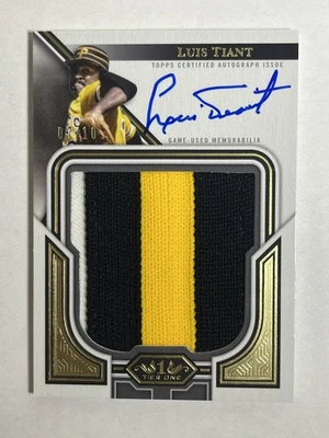 2023 Topps Tier One Luis Tiant Juego Usado Parche Automático/10 Piratas Raro Foto 1 de 2