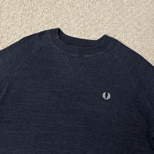 Fred Perry Pullover Herren Medium Navy meliert Sweater Pulli Freizeit Baumwollpullover - Bild 1 von 14