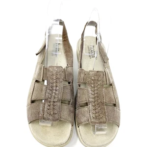 Hotter Womens 'Candice' Taupe Reptile Look Leather Slingback Sandal, Size 7.5 - Picture 1 of 10