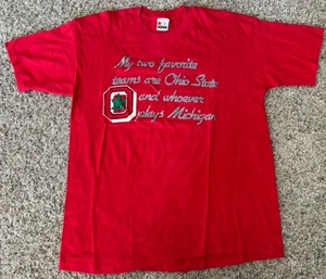 Vintage 80s Ohio State Buckeyes Michigan Rivalry The Game Single Stitch T-Shirt - Bild 1 von 5