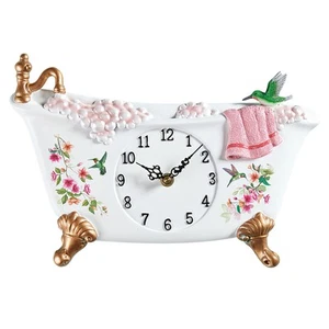 Handbemalte Kolibri Badewanne Wanduhr - Bild 1 von 2