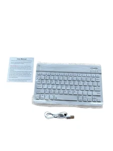 K350 Multi-Device Bluetooth Keyboard Rechargeable White Wireless Ultra Slim - Picture 1 of 6
