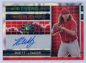 2023 Leaf Valiant Rhett Lowder "Rising Stock" Red Prizm ROOKIE AUTOGRAPH # 2/4 - Bild 1 von 3