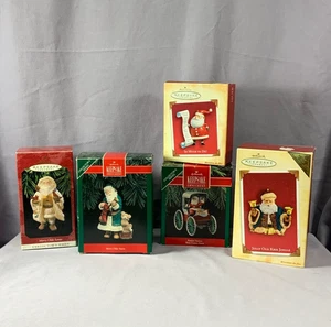 Hallmark Andenken Ornamente Lot Weihnachtsmann Figuren Christbaumschmuck Vintage  - Bild 1 von 7