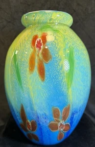 Beautiful Heavy Art Glass Vase With Millefiori - Picture 1 of 3