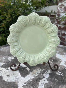Vintage Bordallo Pinheiro Jadite Green Bunny Kaninchen Salatteller Made in Portugal - Bild 1 von 8