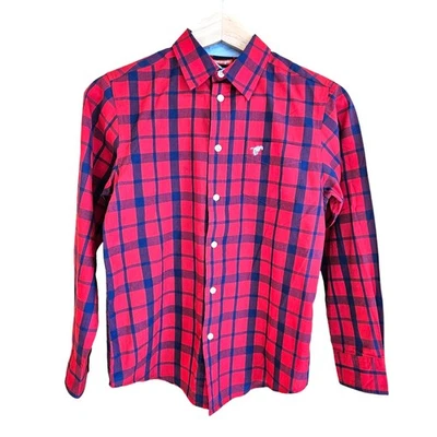 Wrangler Boys Long Sleeve Plaid Button Down Shirt Size Large (10/12) - Image 1 of 4