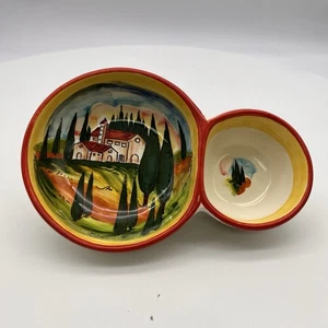 Italian Ceramic Olive Tray , Orvieto Italy Hand Painted  - Picture 1 of 6