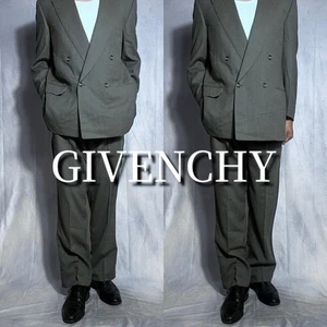 Givenchy Grey Double Breasted Suit Set, Vintage Wool, Men’s US S/M, Used - Picture 1 of 15
