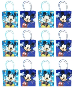 Disney Blue Mickey Mouse - Kid's Party Loot Bags Birthday Goody Fun Gift Bag - Picture 1 of 4