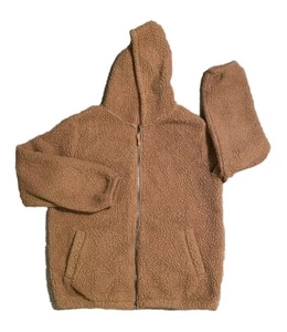 SO Full Zip Sherpa Fleece Hoodie Sweatshirt Jacke hellbraun Damen M (C14) - Bild 1 von 9