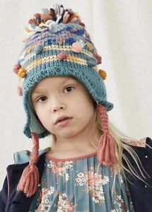 Matilda Jane Just Imagine Hanni Fleece-Lined Sweater Knit Hat MED NO PINK BRAIDS - Picture 1 of 4